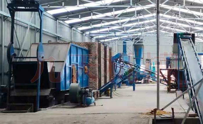 發酵稻草烘幹機設備圖