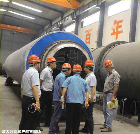 木薯渣烘幹機客戶驗貨