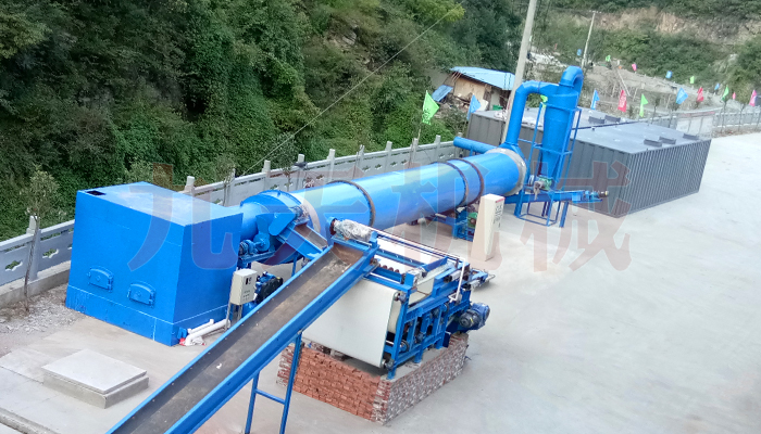 陝西紅薯渣烘幹機現場